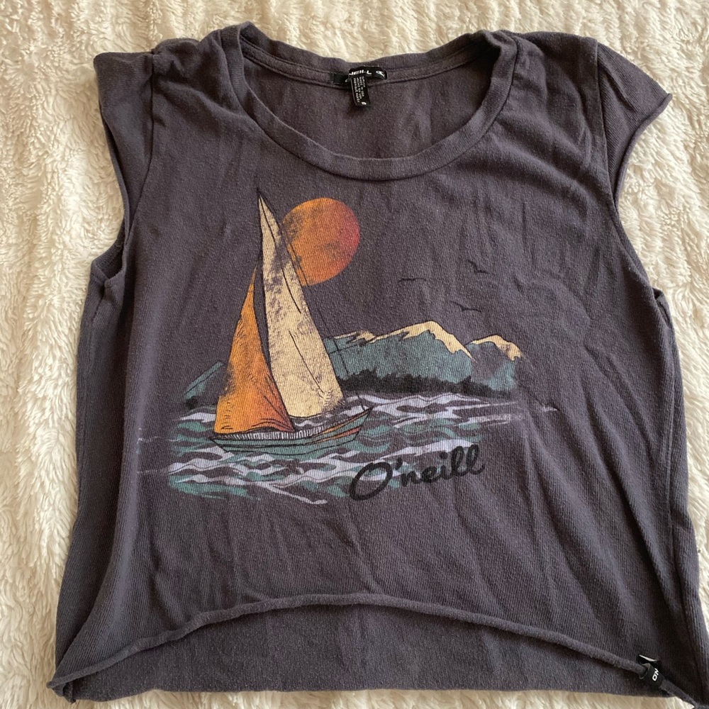 Super soft Gray short with boat background